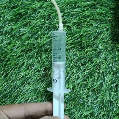 HAND FEEDING RUBBERLESS SYRINGE WITH TUBE